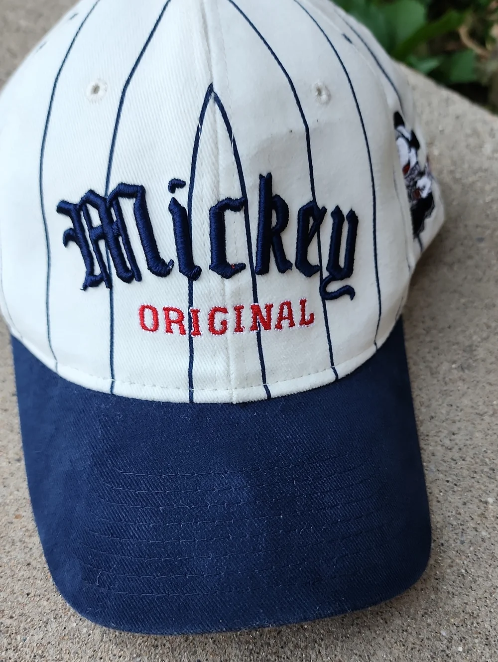 Collectible Mickey Original Adjustable Striped Baseball Hat